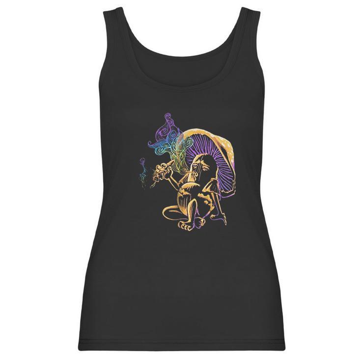 Psychedelic Magic Mushroom Smoking A Human Women Tank Top