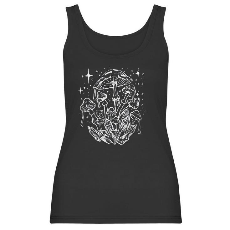 Psychedelic Mushrooms Crystals Gothic Witchy Punk Women Tank Top