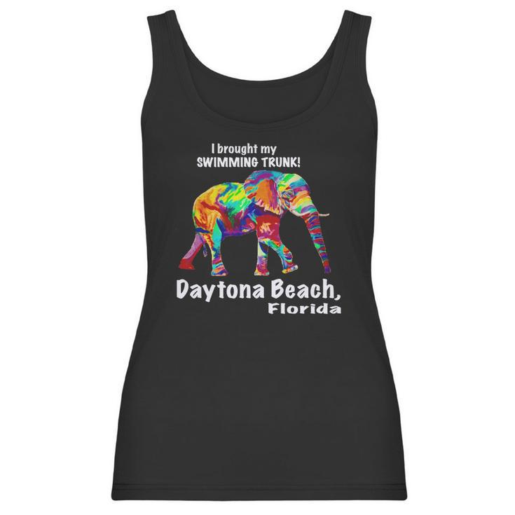 Rainbow Elephant Daytona Beach Florida Tee Women Tank Top