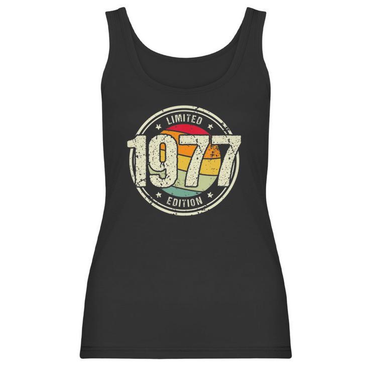 Womens Retro 45 Years Old Vintage 1977 Limited Edition 45Th Birthday V-Neck Women Tank Top