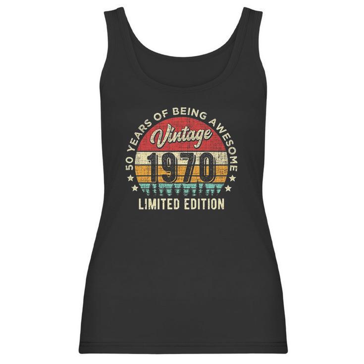 Retro Vintage 1971 50 Years Old Awesome 50Th Birthday Gifts Women Tank Top