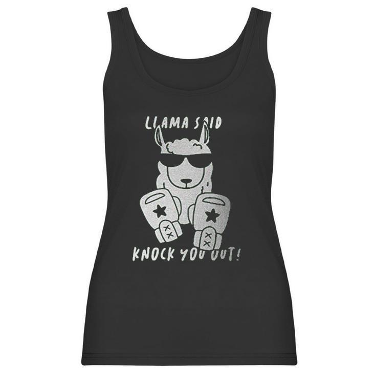 Retta Llama Said Knock You Out Ladies Women Tank Top