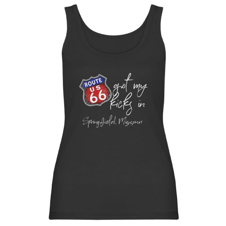 Route 66 Got My Kicks In Springfield Missouri Souvenir Women Tank Top