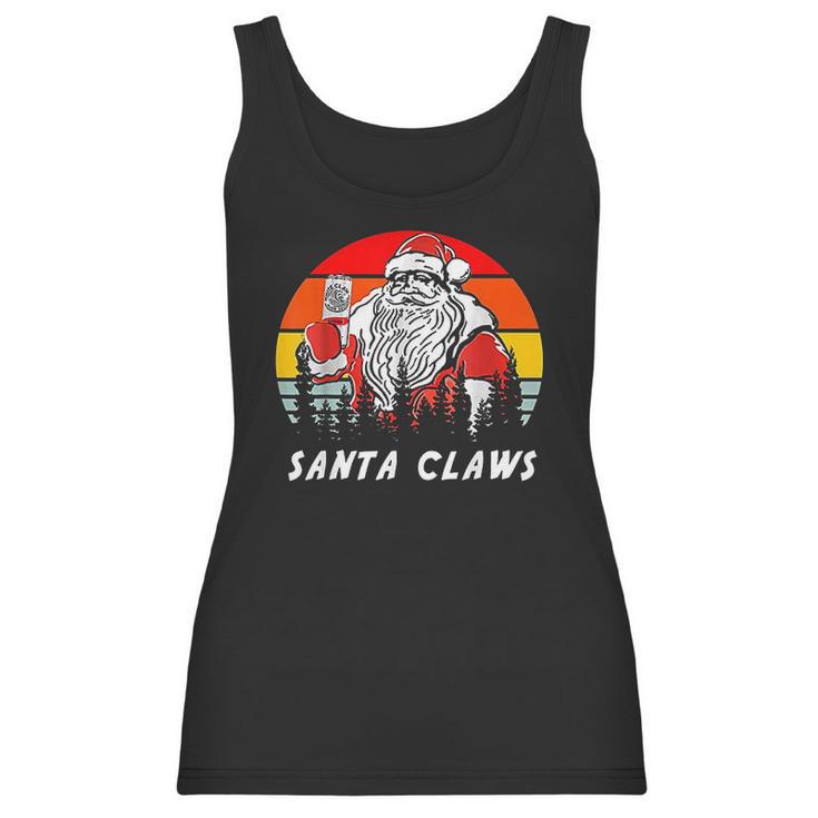 Santa Claus Drinking White Claws Christma Gift Women Tank Top