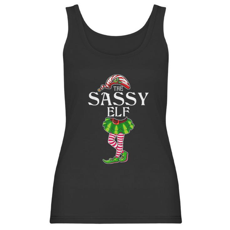 The Sassy Elf Christmas Matching Family Group Women Tank Top