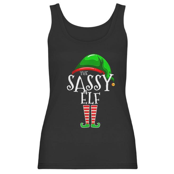 The Sassy Elf Family Matching Group Christmas Gift Funny Women Tank Top