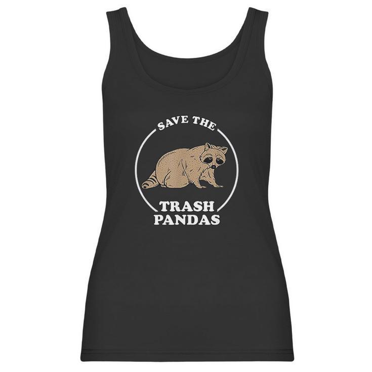 Save The Trash Pandas Funny Raccoon Meme Women Tank Top