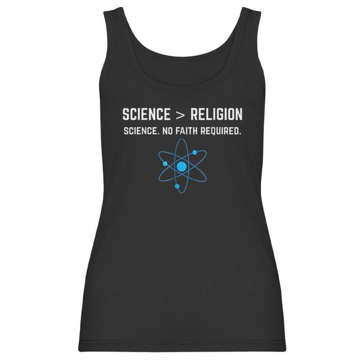 Science Is Greater Than Religion Sarcastic Atheist Women Tank Top