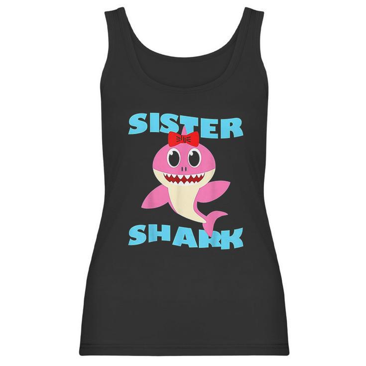 Sister Shark Baby Shark Birthday Women Tank Top