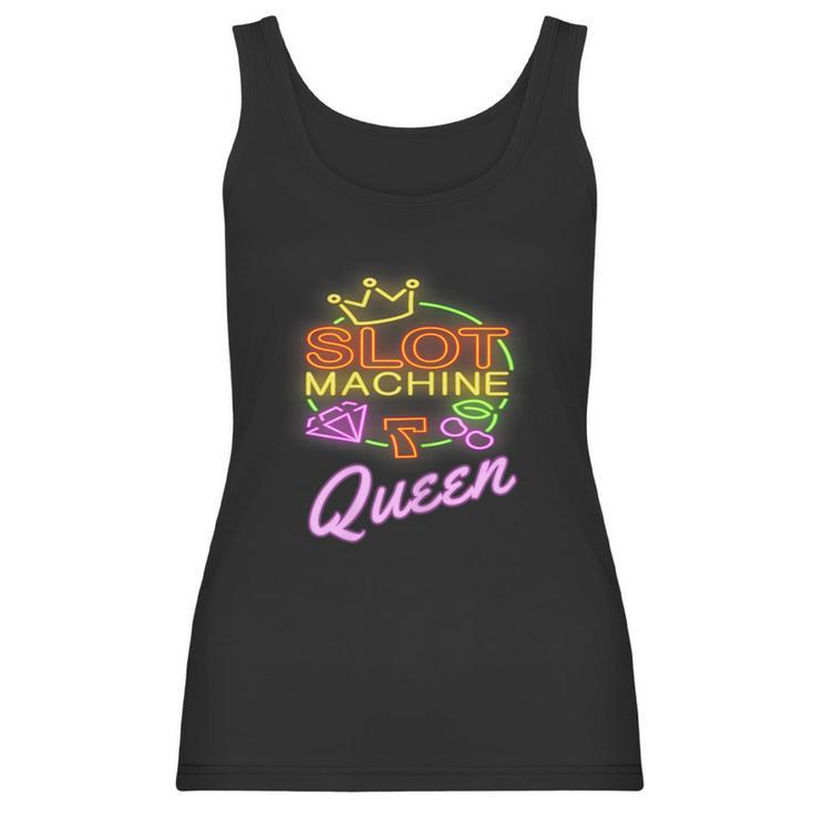 Womens Slot Machine Queen Casino Funny Gambling Women Tank Top