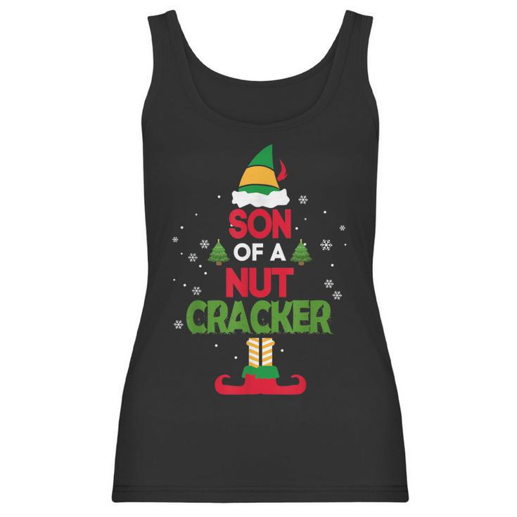 Son Of A Nutcracker Elf Funny Christmas Apparel For Kids Women Tank Top