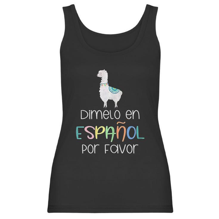 Spanish Teacher Appreciation Gift Playera Llama Maestra Gift Women Tank Top