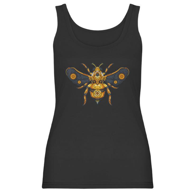 Steampunk Bee Mechanical Steam Powered Gears To Fly Women Tank Top