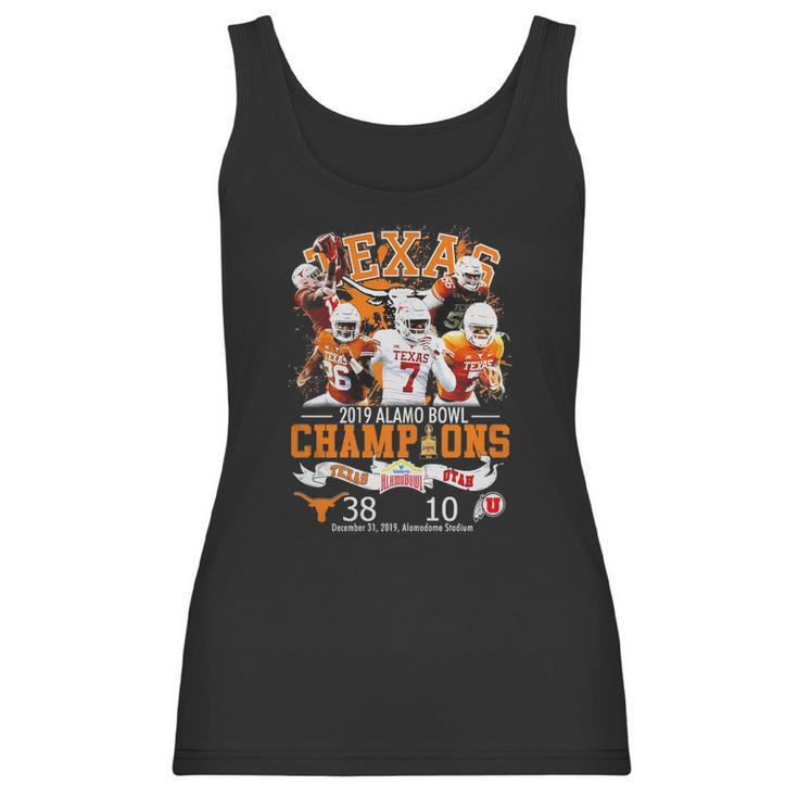 Texas 2019 Alamo Bowl Champions Texas Vs Utah Shirt Women Tank Top