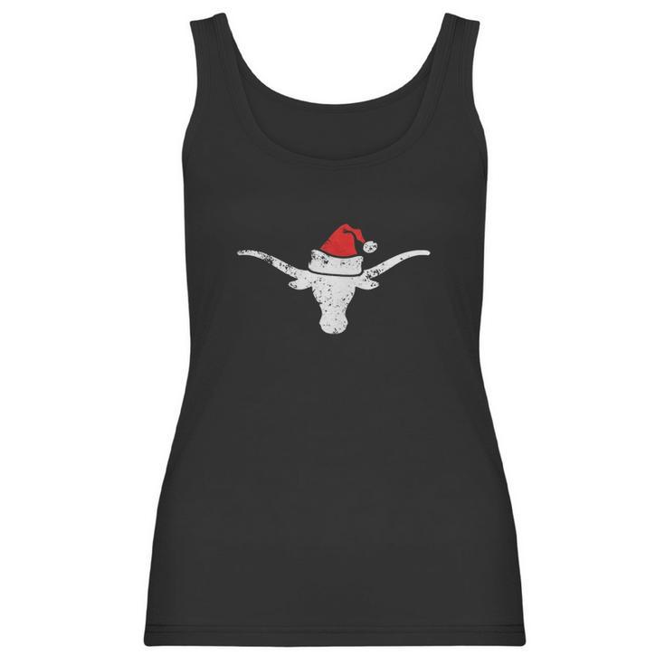 Texas Longhorn Christmas Distressed Shir Women Tank Top