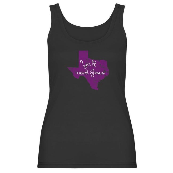 Top O Texas Tees Texas Christian Yall Need Jesus Women Tank Top