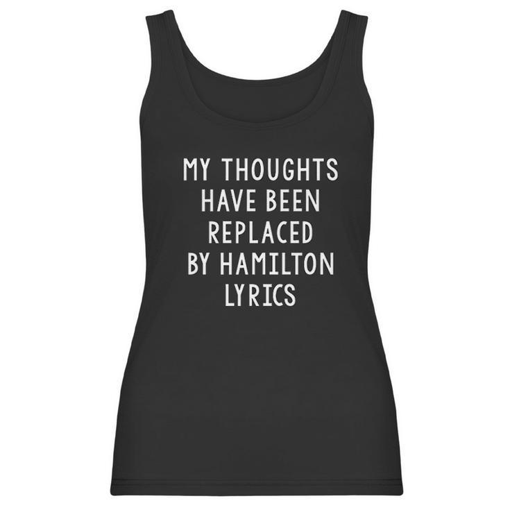 Ugp Campus Apparel My Thoughts Have Been Replaced By Lyrics  Musical Women Tank Top