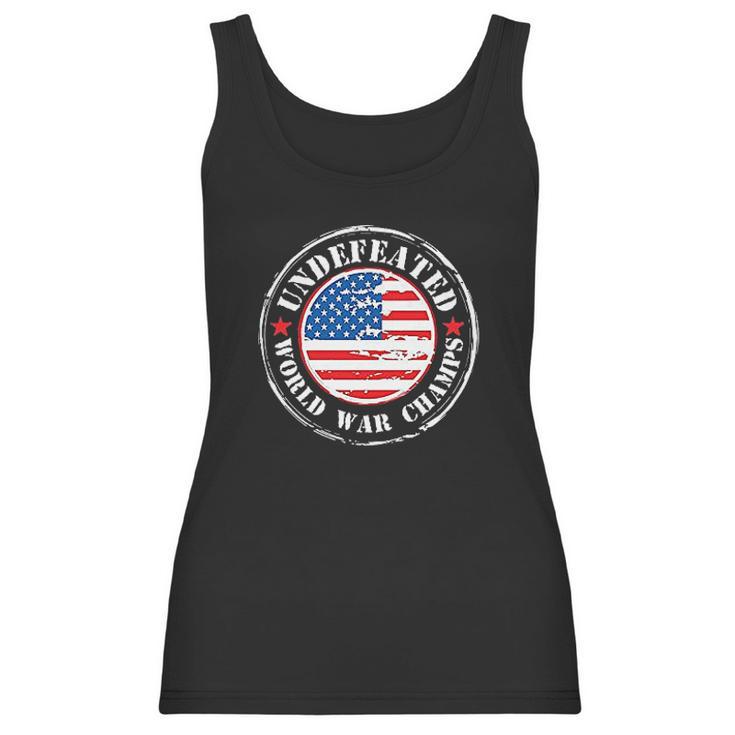 Undefeated World Champ Graphic Novelty Sarcastic Women Tank Top