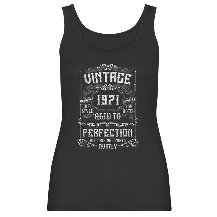 Vintage 1971 50Th Birthday Gift Men Women 50 Years Old Women Tank Top