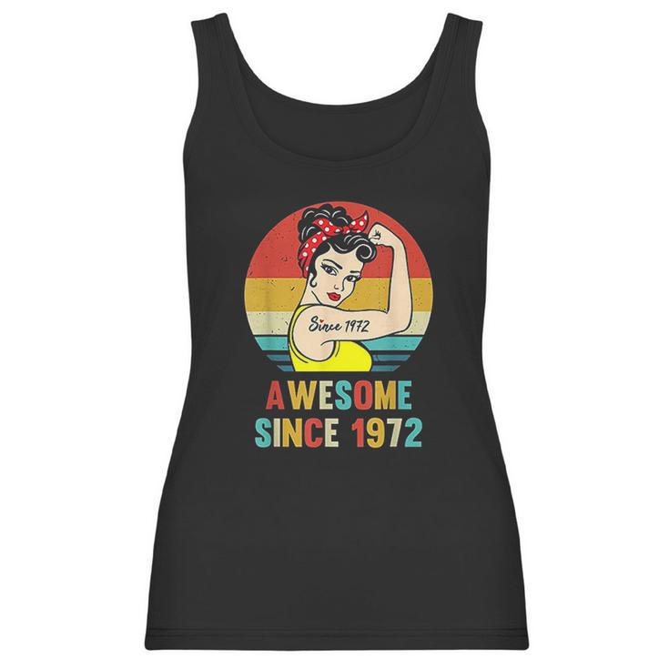 Vintage 49Th Birthday 1972 Women Gift For 49 Year Old Woman Women Tank Top