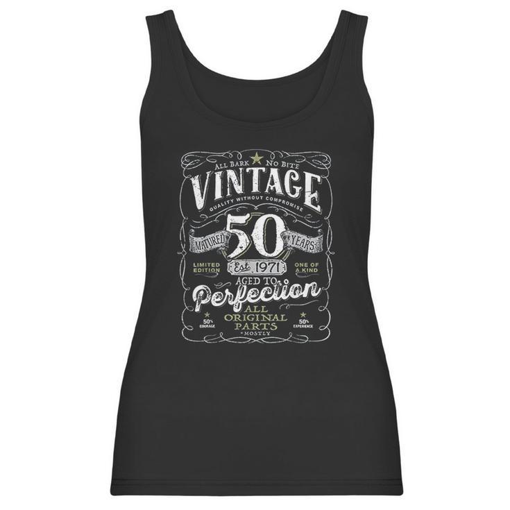 Vintage 50Th Birthday For Him 1971 Aged To Perfection Women Tank Top