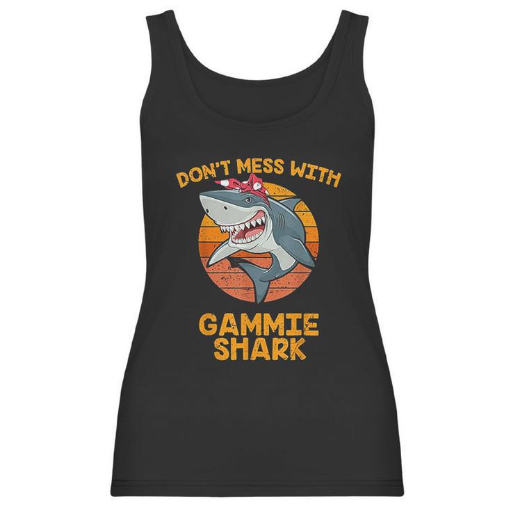 Vintage Dont Mess With Grandma Shark Gammie Gifts Women Tank Top