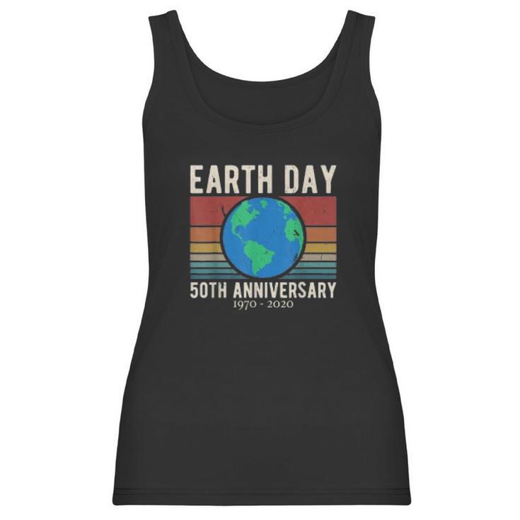 Vintage Earth Day 2020 50Th Anniversary Climate Change Women Tank Top