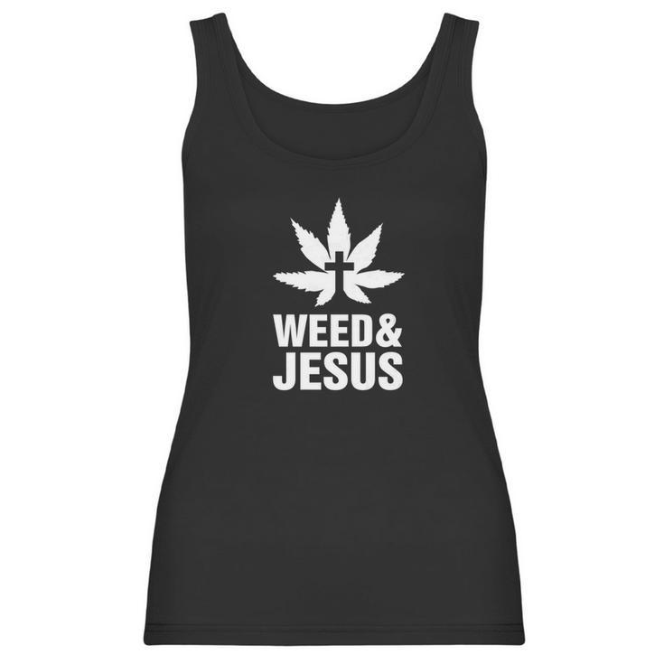 Weed Jesus Christian Marijuana Women Tank Top