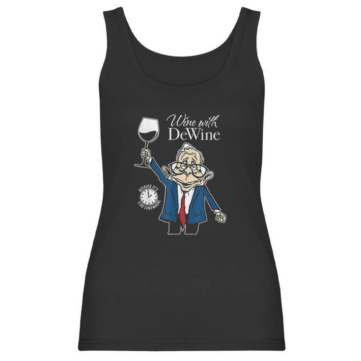 Wine With Dewine It Is Two Oclock Somewhere Women Tank Top