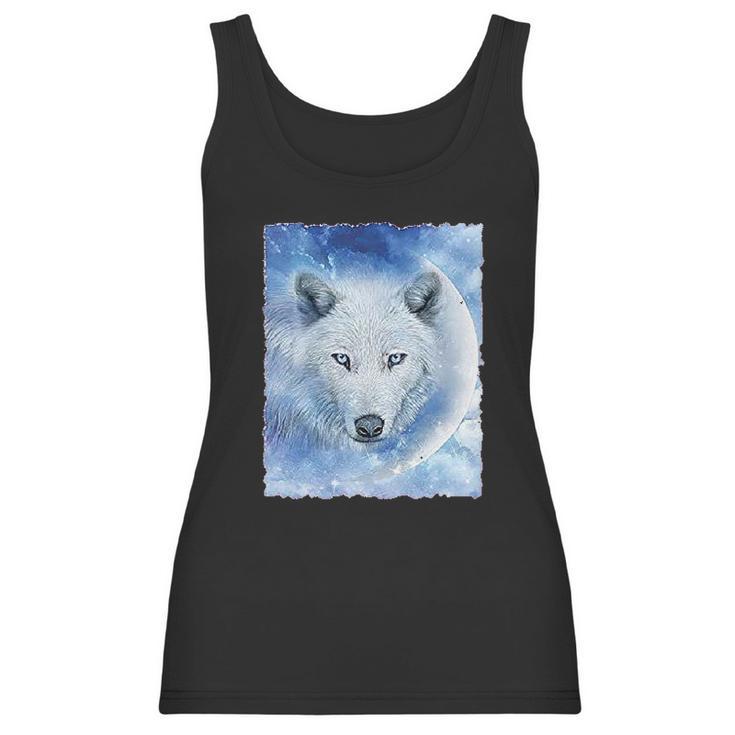 Wolf Wildlife Animal Moon Howl Nature Wolfpack Women Tank Top