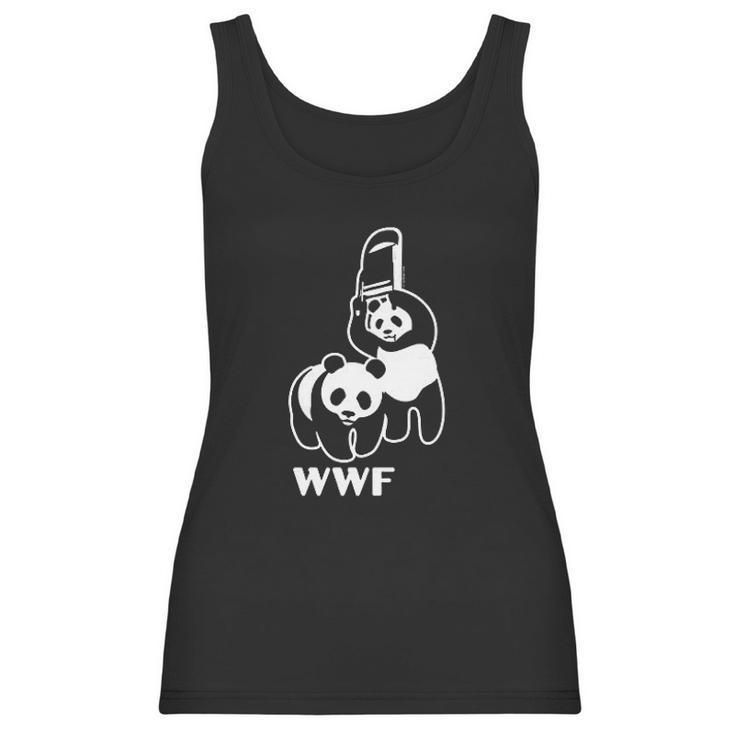 Wwf Funny Panda Bear Wrestling Women Tank Top