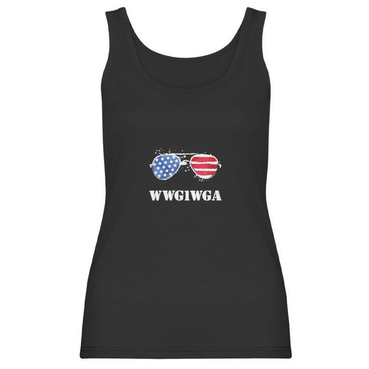 Womens Wwg1wga Qanon Wwg1wga For Q Patriot Q Anon Shirt Women Tank Top