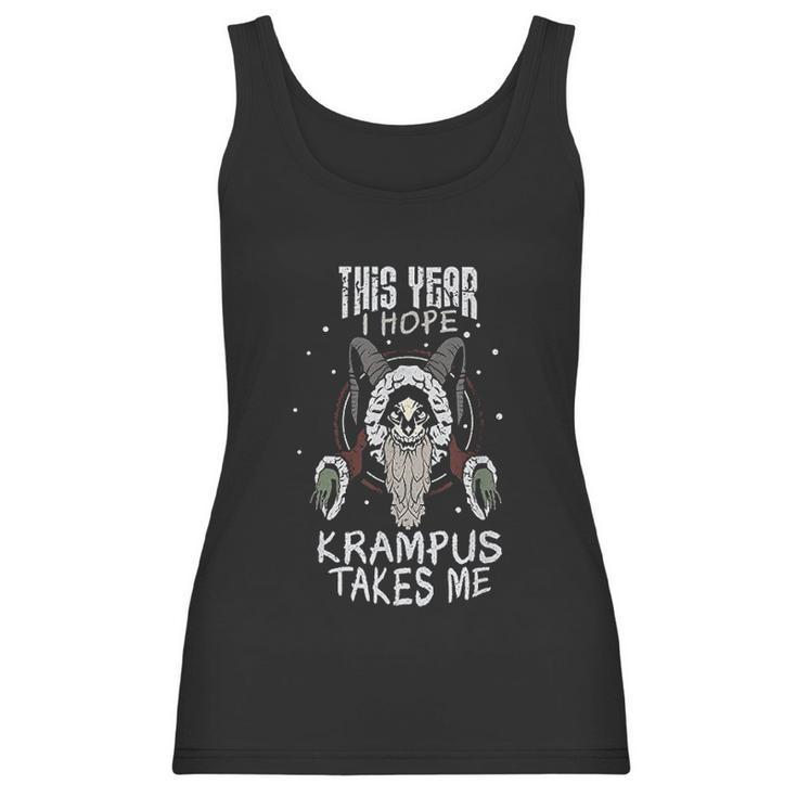 This Year I Hope Krampus Takes Me Christmas Women Tank Top