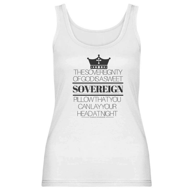 00021 Stylish Gods Sovereignty Charles Spurgeon Women Tank Top