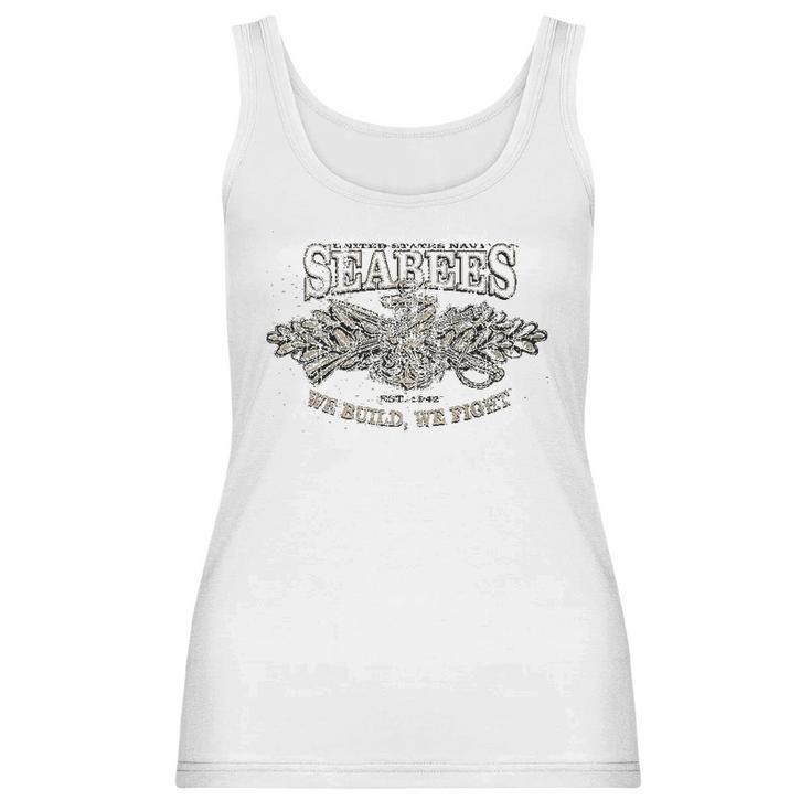 762 Design Usn Seabees Heather Military Green Women Tank Top