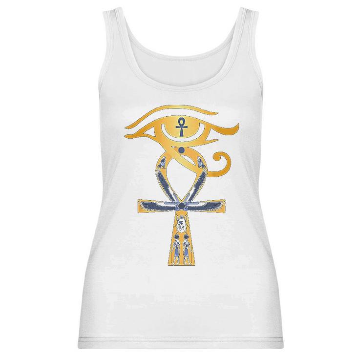 Ancient Egypt God Eye Of Horus Ankh Egyptian Symbol Women Tank Top