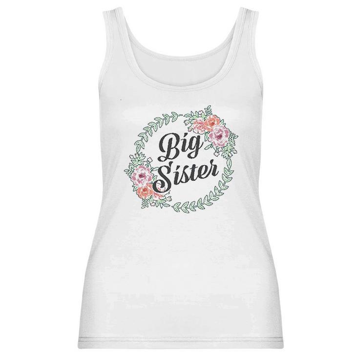 Big Sister With Flower Circle Infant Creeper Women Tank Top