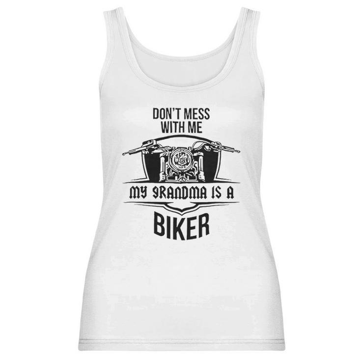 Brisco Brands Dont Mess With Me Grandma Is A Biker Newborn Baby Boy Girl Romper Women Tank Top