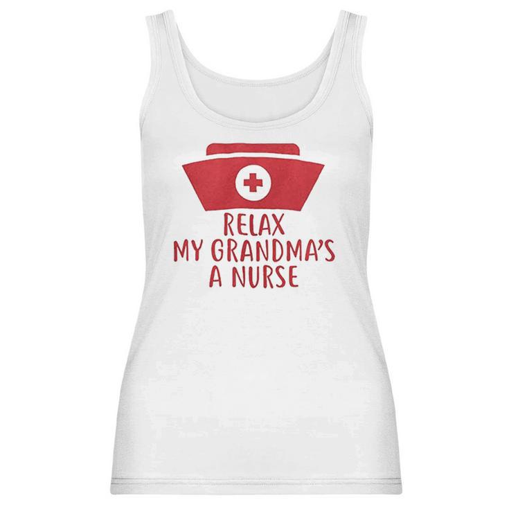 Brisco Brands Relax My Grandma Is A Nurse Newborn Baby Boy Girl Romper Women Tank Top