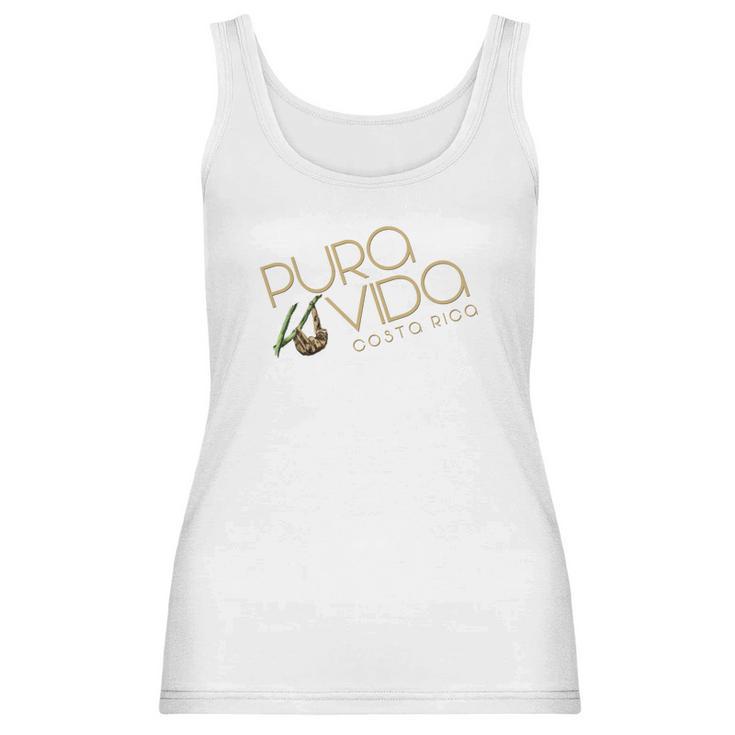 Costa Rica Summer Sloth Pura Vida National Motto Women Tank Top