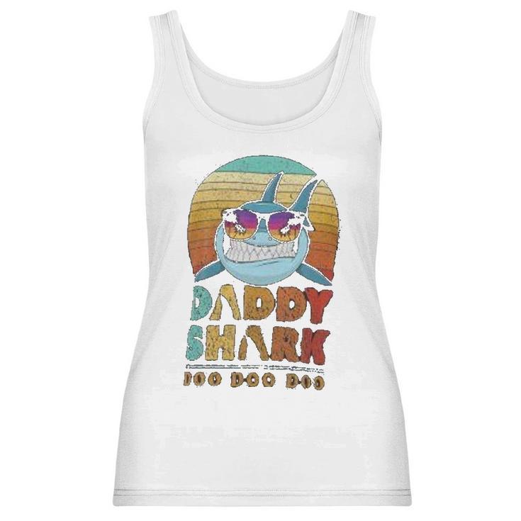 Daddy Shark Funny Fathers Day Best Christmas Gifts For Dad Women Tank Top