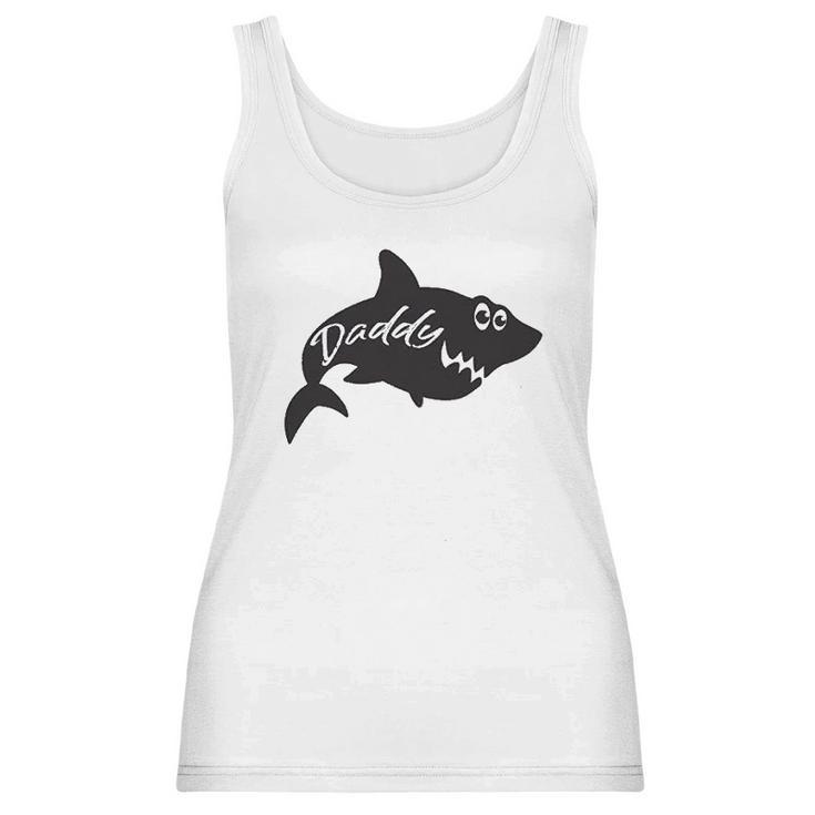 Daddy Shark Mommy Shark Dad Birthday Gifts Women Tank Top