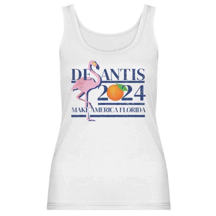 Desantis 2024 Make America Florida Flamingo Election  V6 Women Tank Top