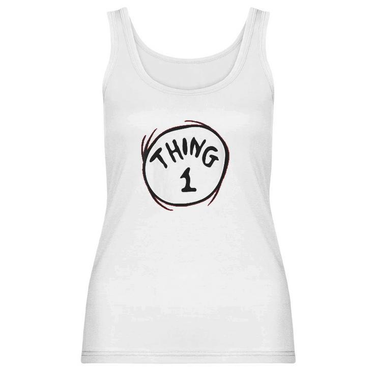 Womens Dr Seuss Thing 1 Emblem Women Tank Top