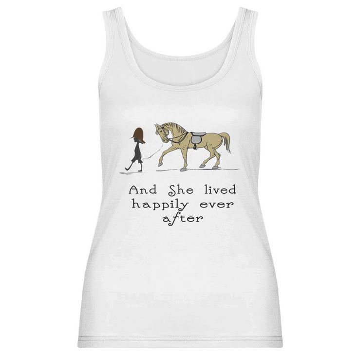 Happily Ever After Horse  Equestrian Tee Women Tank Top