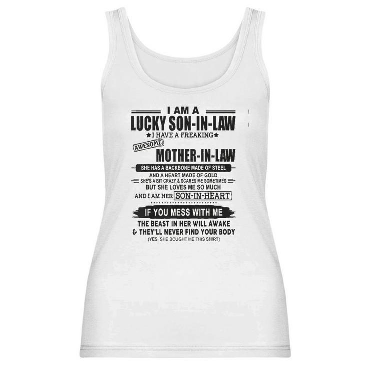 I Am A Lucky Son In Law Of A Freaking Awesome Mother Women Tank Top