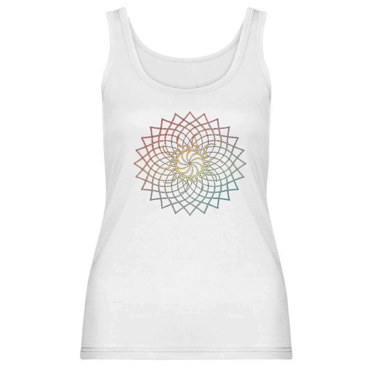 Mandala Geometry Sacred Fractal Art Yoga Mantra Good Vibe Women Tank Top