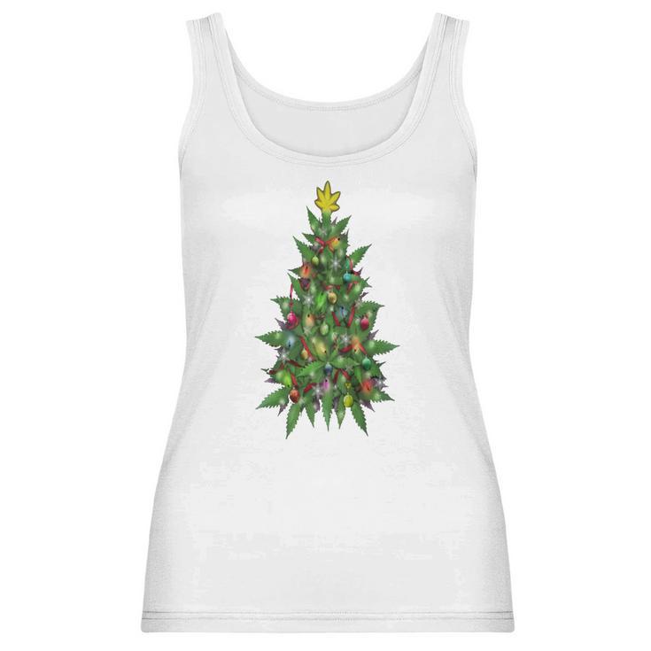 Marijuana Christmas Tree Women Tank Top