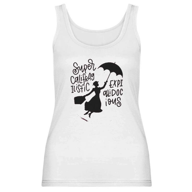 Mary Poppins Music  Women Supercalifragilisticexpialidocious Girls Women Tank Top