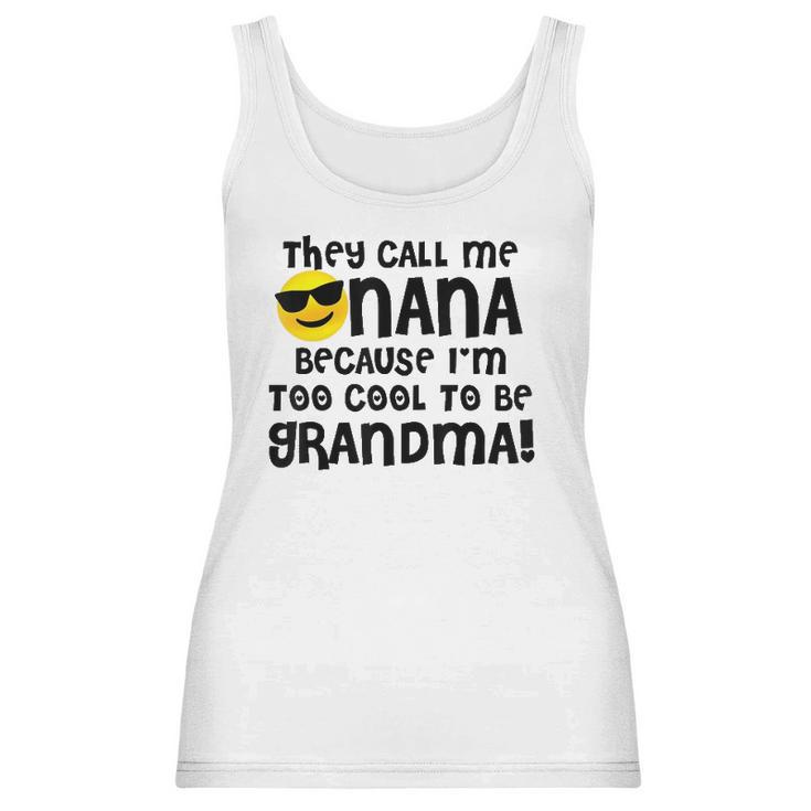 Mothers Day For Cool Nana Grandma Emoji Shades Women Tank Top